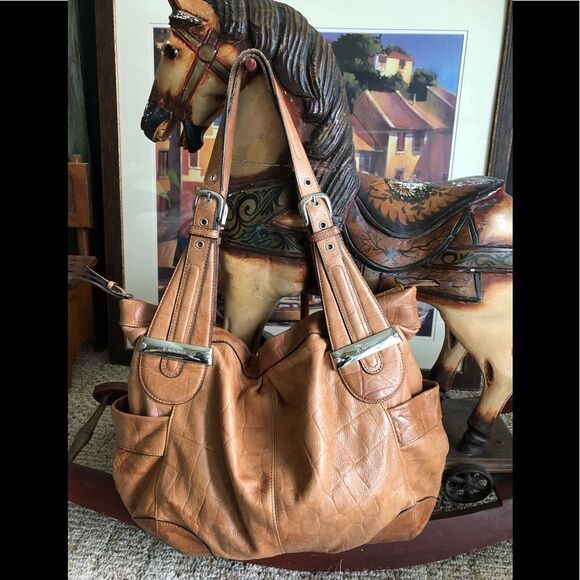 Nice sturdy leather bag by B Makowsky - Picture 1 of 7